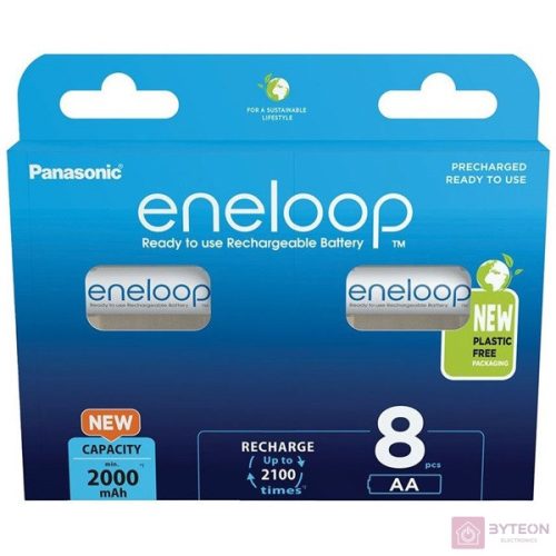 Panasonic BK-3MCDE/8BE Eneloop AA 2000mAh Ceruzaelem (8db/csomag)