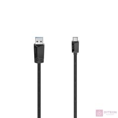   Hama 200653 USB-A apa - USB-C apa 3.2 Gen 1 Adat és töltőkábel - Fekete (3m)