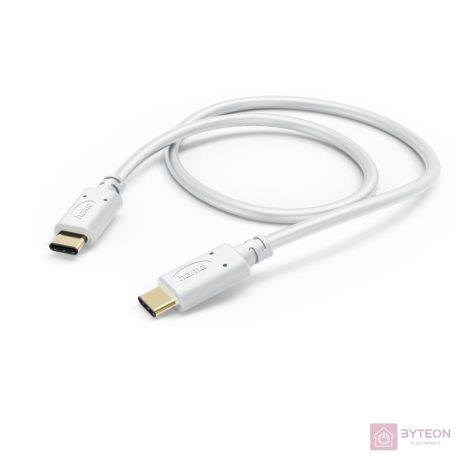Hama 201592 USB-C apa - USB-C apa 2.0 Adat és töltőkábel - Fehér (1.5m)