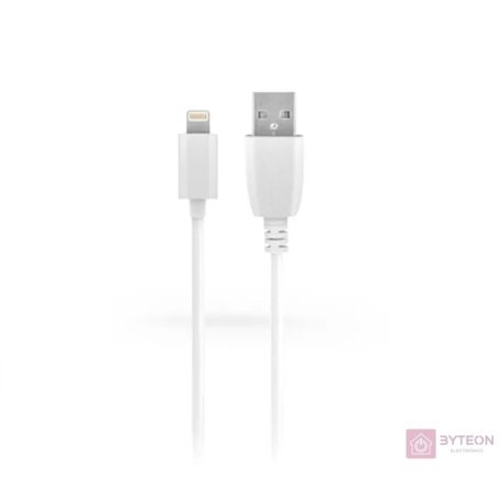 Maxlife TF-0064 USB-A apa 2.0 - Lightning apa Adat és töltőkábel - Fehér (3m)