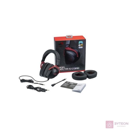 ASUS ROG Delta S Core Vezetékes Gaming Headset - Fekete/Piros