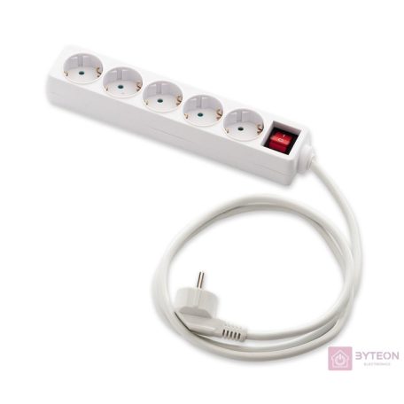 Famatel 9/705 250V Elosztó 5 aljzatos 1.5m - Fehér