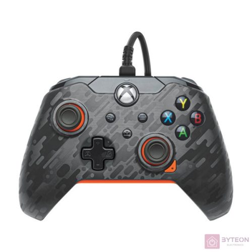 PDP Atomic Fantom Fekete/Narancssárga Vezetékes Controller (Xbox Series X/S/Xbox One/PC)