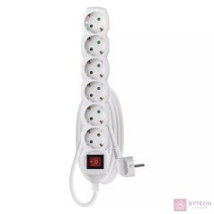 Emos P1622 250V Elosztó 6 aljzatos 2m - Fehér