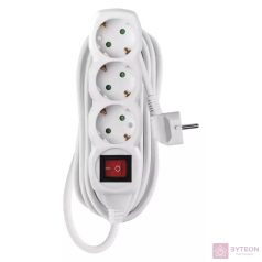 Emos P1325R 250V Elosztó 3 aljzatos 5m - Fehér