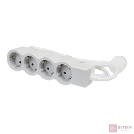 Legrand Standard 694552 Elosztó 4 aljzatos 1.5m - Fehér