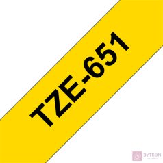 Brother TZE-651 (24mm, 8m) laminált szalag - Sárga