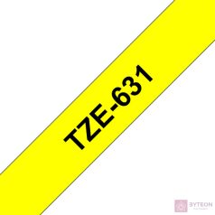 Brother TZE-631 (12mm, 8m) laminált szalag - Sárga