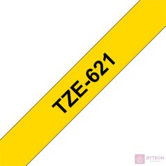 Brother TZE-621 (9mm, 8m) laminált szalag - Sárga