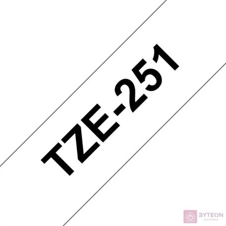 Brother TZE-251 (24mm, 8m) laminált szalag - Fehér