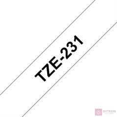 Brother TZE-231 (12mm, 8m) laminált szalag - Fehér