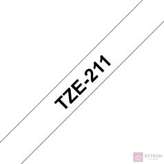 Brother TZE-211 (6mm, 8m) laminált szalag - Fehér