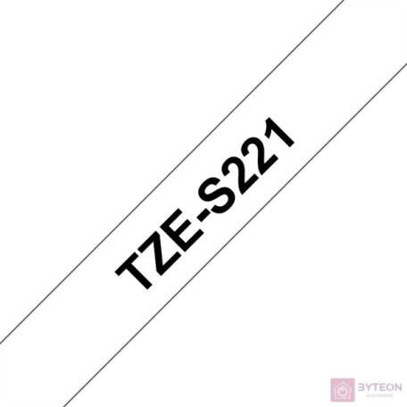 Brother TZE-S221 (9mm, 8m) laminált szalag - Fehér