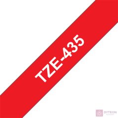 Brother TZE-435 (12mm, 8m) laminált szalag - Piros
