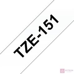 Brother TZE-151 (24mm, 8m) laminált szalag - Átlátszó