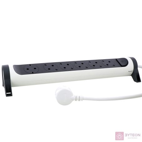 Legrand Premium 694539 230V Elosztó 6 aljzatos 3m - Fehér/Szürke