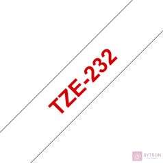Brother TZE-232 (12mm, 8m) laminált szalag - Fehér