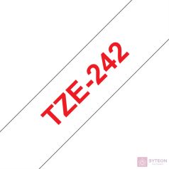 Brother TZE-242 (18mm, 8m) laminált szalag - Fehér