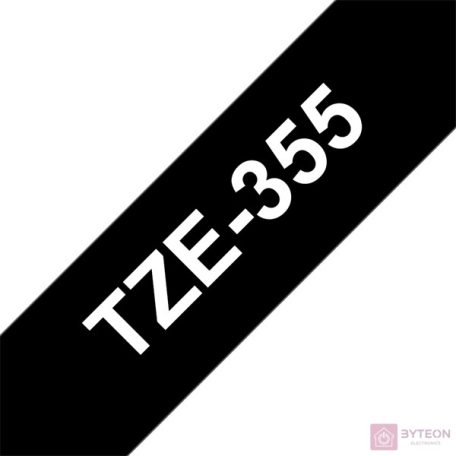 Brother TZE-355 (24mm, 8m) laminált szalag - Fehér