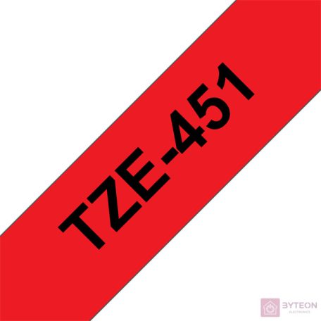 Brother TZE-451 (24mm, 8m) laminált szalag - Piros