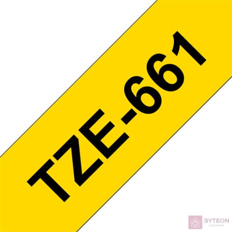 Brother TZE-661 (36mm, 8m) laminált szalag - Sárga