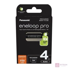   Panasonic Eneloop Pro BK4HCDE-4BE-N Tölthető NiMH AAA Mikroelem (4db/csomag)