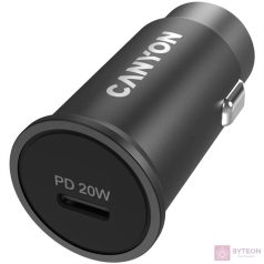 Canyon CCA20B USB-C Autós töltő - Fekete (20W)