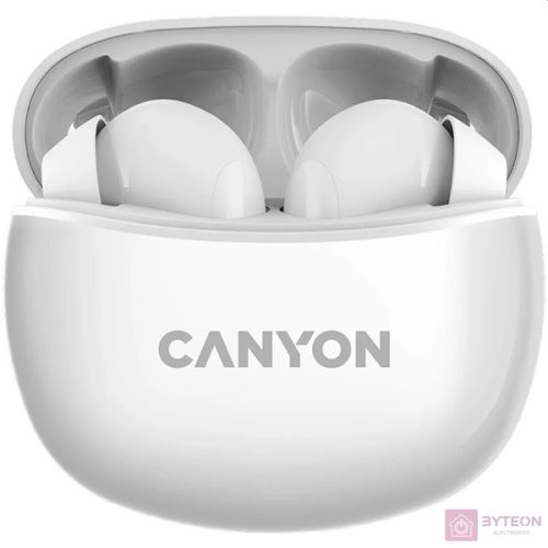 Canyon CNS-TWS5W Wireless Headset - Fehér