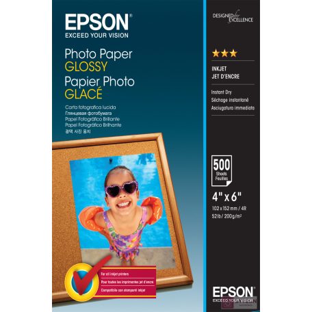 Epson Glossy Photo Paper [10x15cm, 200g, Fényes, 500db]