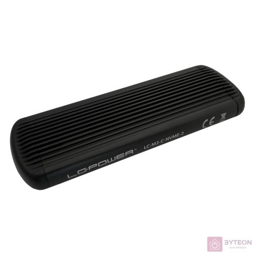 LC Power LC-M2-C-NVME-2 1.8" USB 3.1 Gen. 2 Külső SSD ház - Fekete