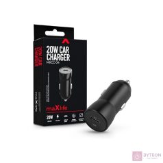 Maxlife TF-0165 USB Type-C Autós töltő - Fekete (20W)