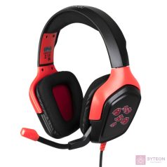   Konix Naruto Akatsuki Vezetékes Gaming Headset - Fekete/Piros