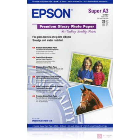 Epson Glossy Photo Paper (A3+, 255g, 20db)