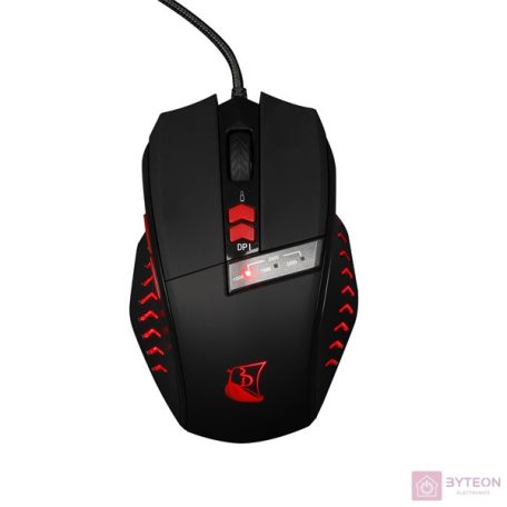 Konix Drakkar PC Runemaster Evo Vezetékes Gaming Egér - Fekete/Piros