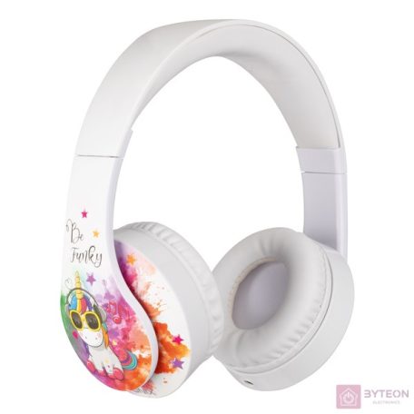 Konix Unik "Be Funky" Vezetékes Gaming Headset - Fehér/Mintás