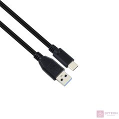   Iris CX-146 USB-A apa - USB-C apa 3.1 Adat és töltőkábel - Fekete (1m)