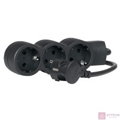 Legrand 695010 230V Elosztó 3 aljzatos 1.5m - Fekete