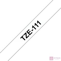 Brother TZE-111 (6mm, 8m) laminált szalag - Átlátszó