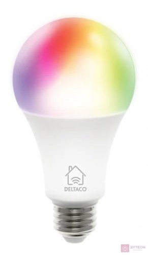 Deltaco LED Smart izzó 9W 810lm 6500K E27 - RGB (3db)