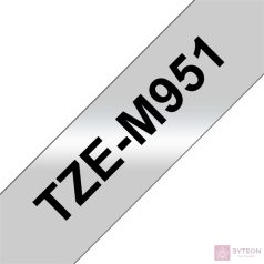 Brother TZE-M951 (24mm, 8m) laminált szalag - Ezüst
