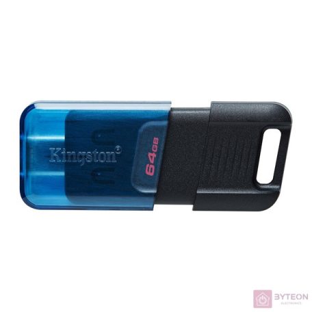 Kingston DataTraveler 80 M USB-C 3.2 Gen 1 64GB Pendrive - Fekete/Kék