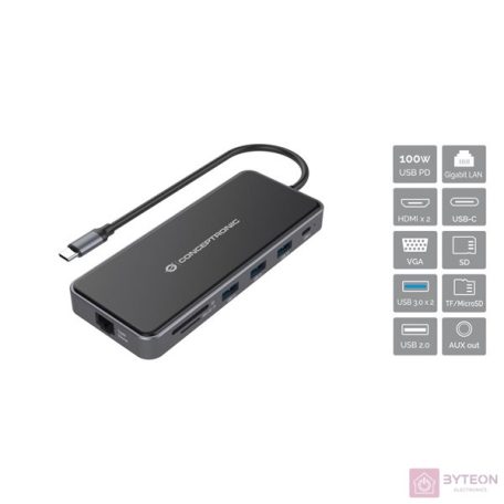 Conceptronic DONN15G USB Type-C 3.2 HUB (12 port)