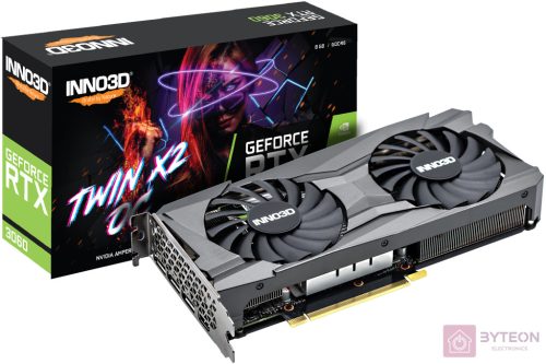 Inno3D GeForce RTX 3060 8GB GDDR6 TWIN X2 OC Videókártya (LHR)