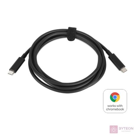 Lenovo 4X90Q59480 USB-C apa - USB-C apa Adat és Töltő kábel - Fekete (2m)