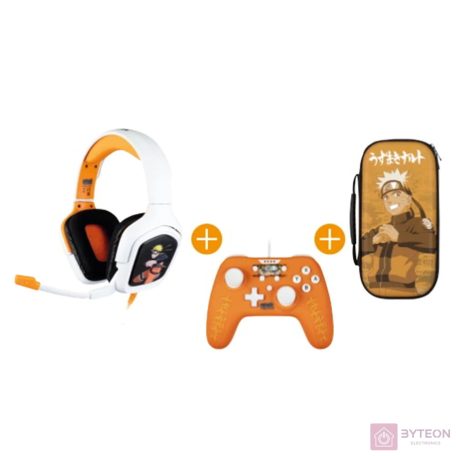 Konix Naruto Nintendo Switch Gamer csomag (Tok / Kontroller / Fejhallgató)