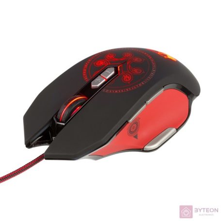 Konix Drakkar Heimdall Vezetékes Gaming Egér - Fekete/Piros