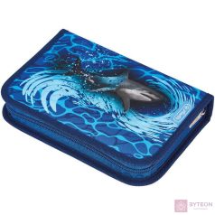 Herlitz Blue Shark töltött tolltartó - Kék