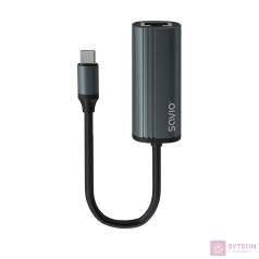 Savio AK-56 USB-C apa - RJ45 anya Adapter
