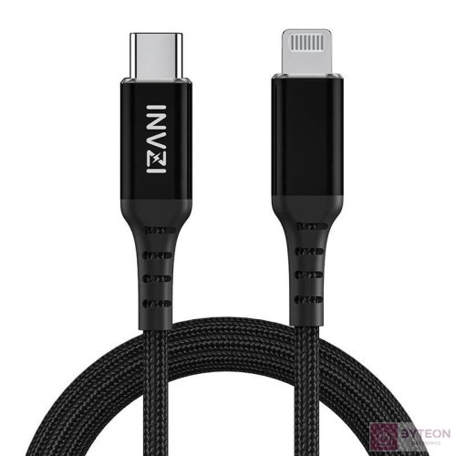 INVZI USB-C to Lightning Cable, MFi, 2m (Black)