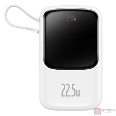   Powerbank Baseus Qpow PRO with cable, 10000mAh, 22.5W (White)